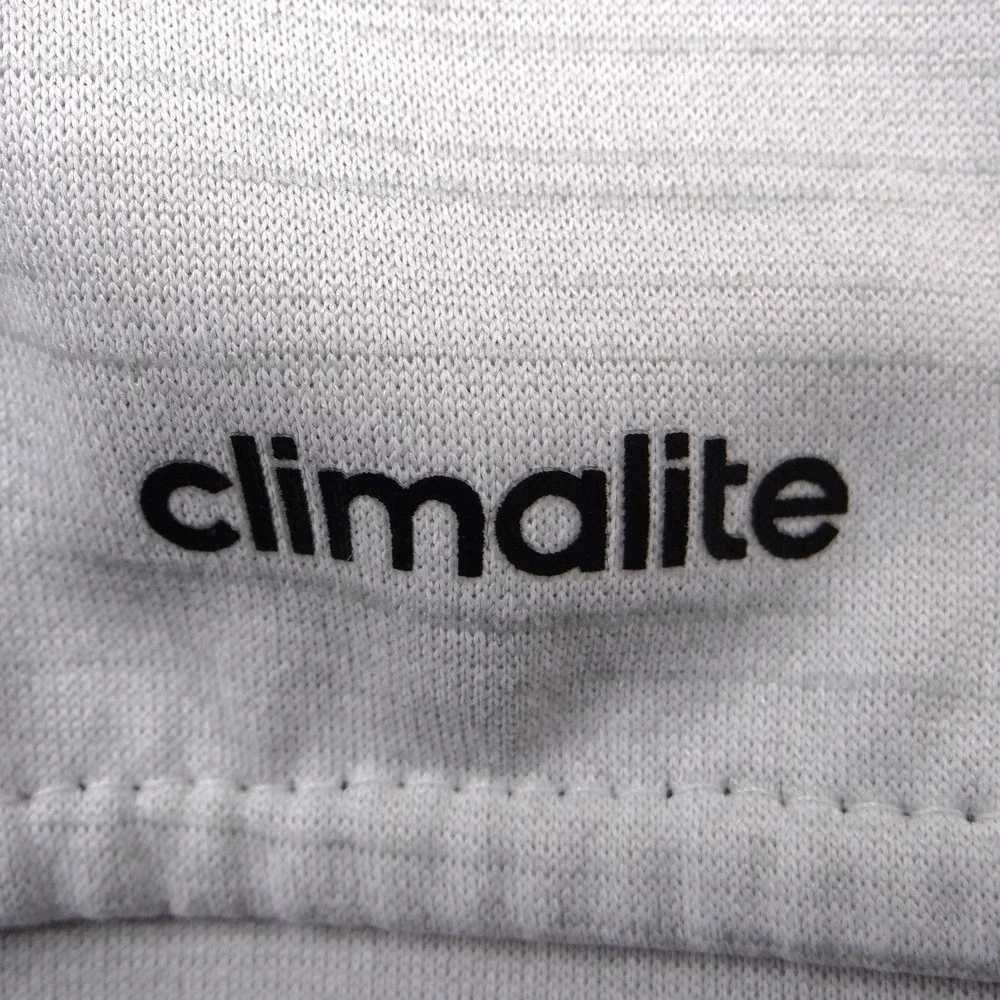 Adidas Mens‎ Climalite Full Zip Track Jacket Gray Space Dye Mock Neck XL